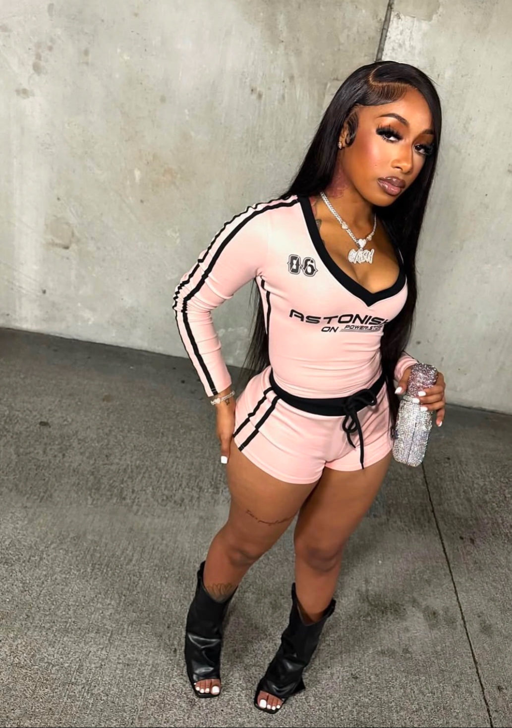 ASTONISH ME VARSITY SHORTS SET