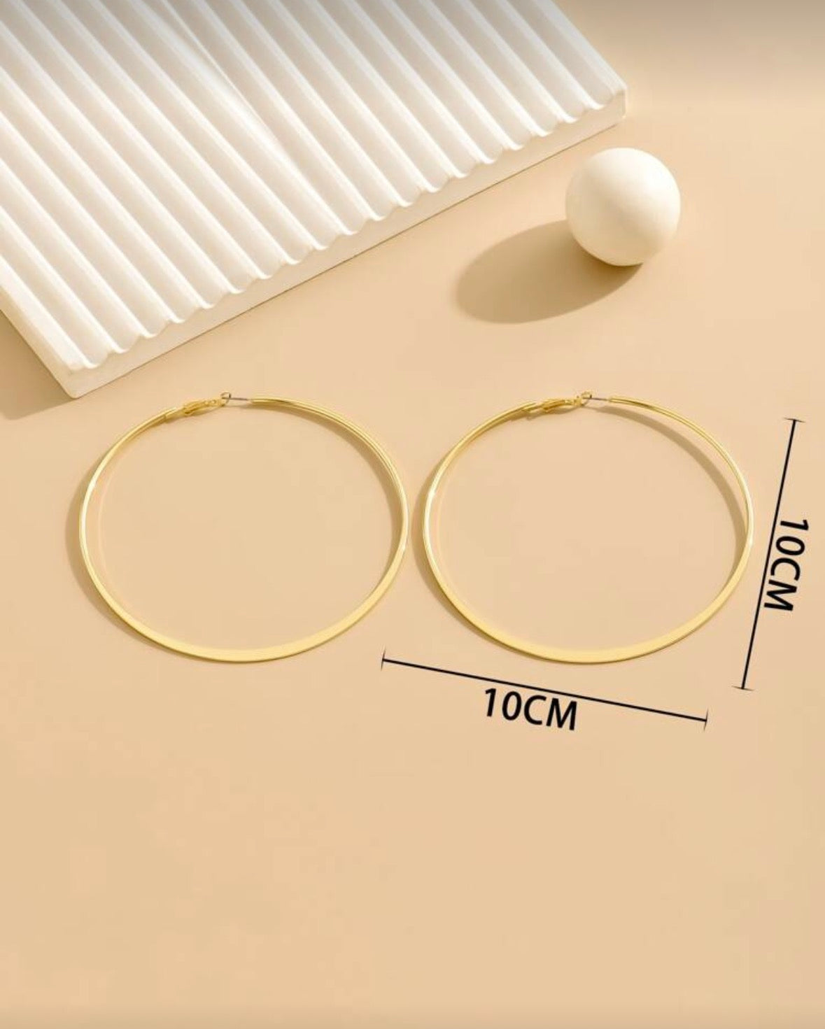 Bold Hoop Earrings (10cm)