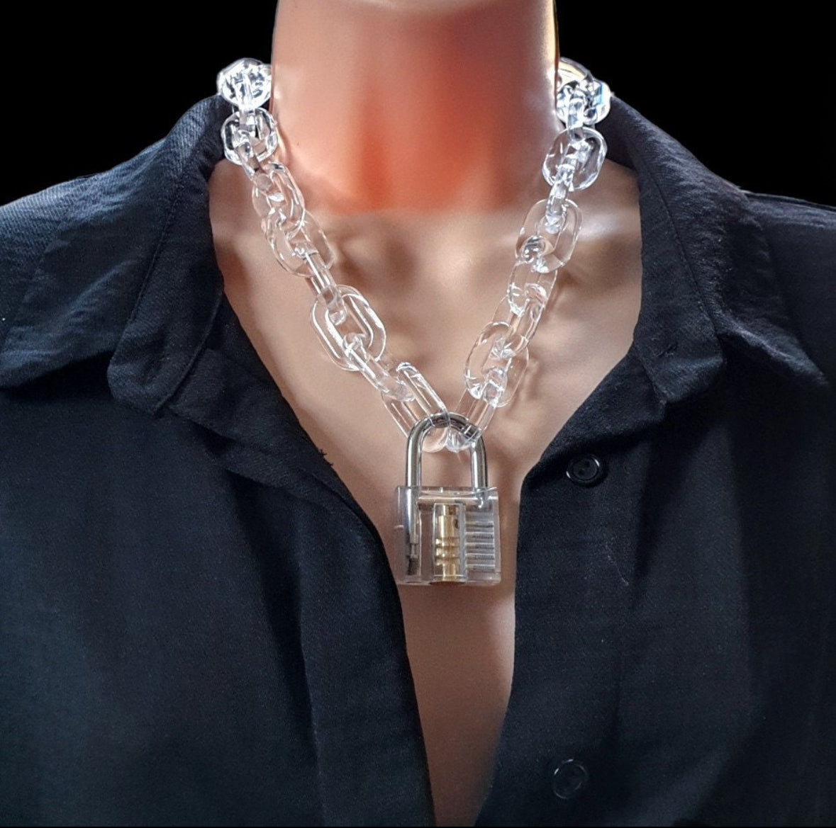 ACRYLIC LOCK NECKLACE