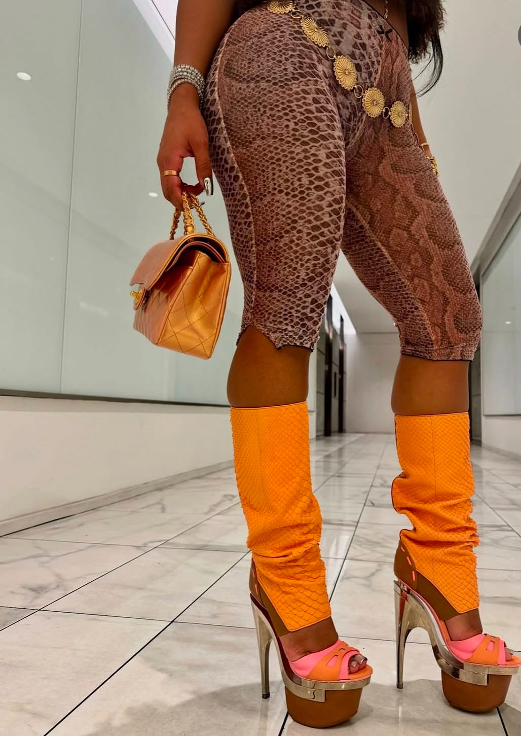 SNAKE PRINT CAPRI