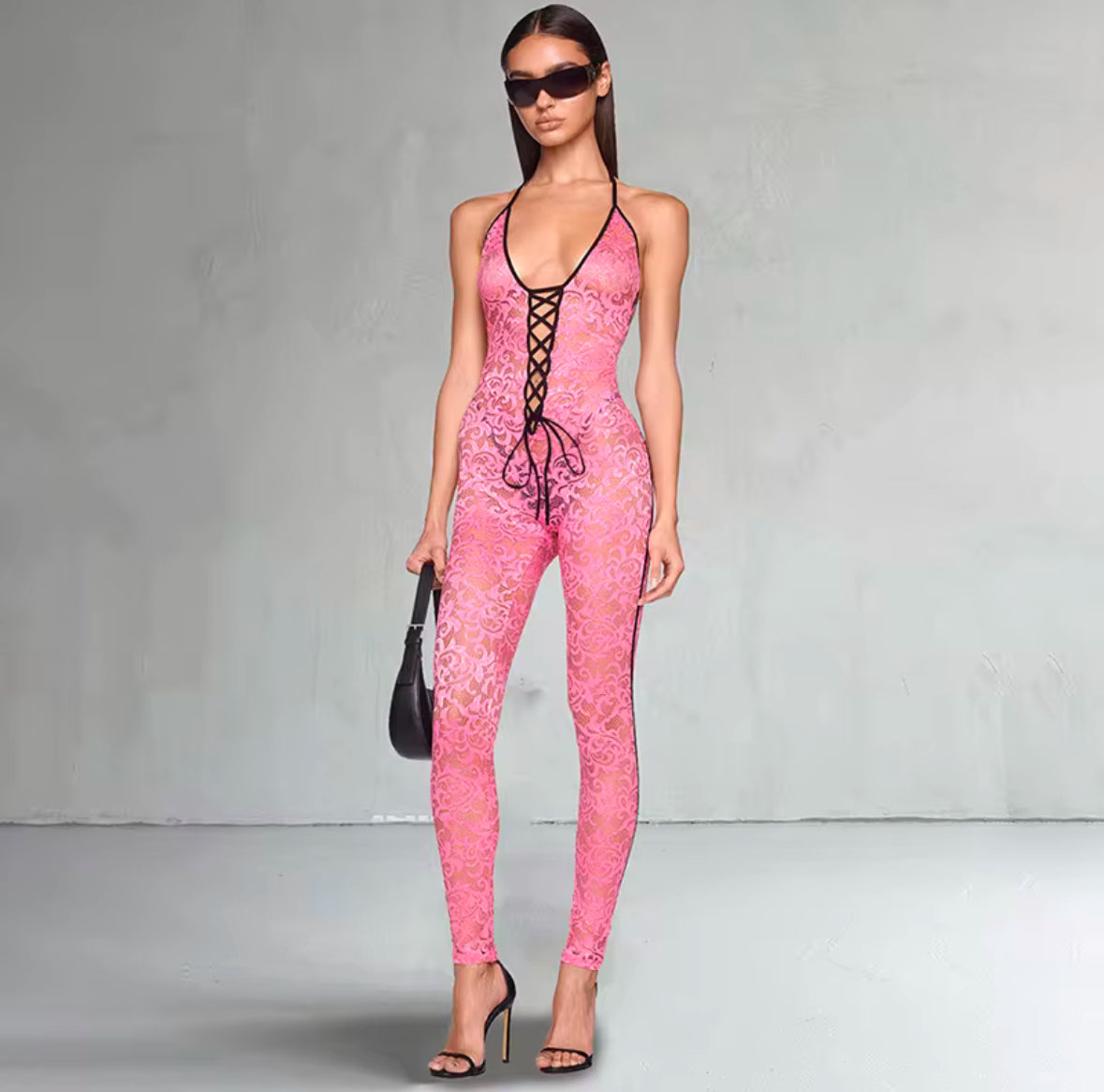 PINK PRINT JUMPSUIT