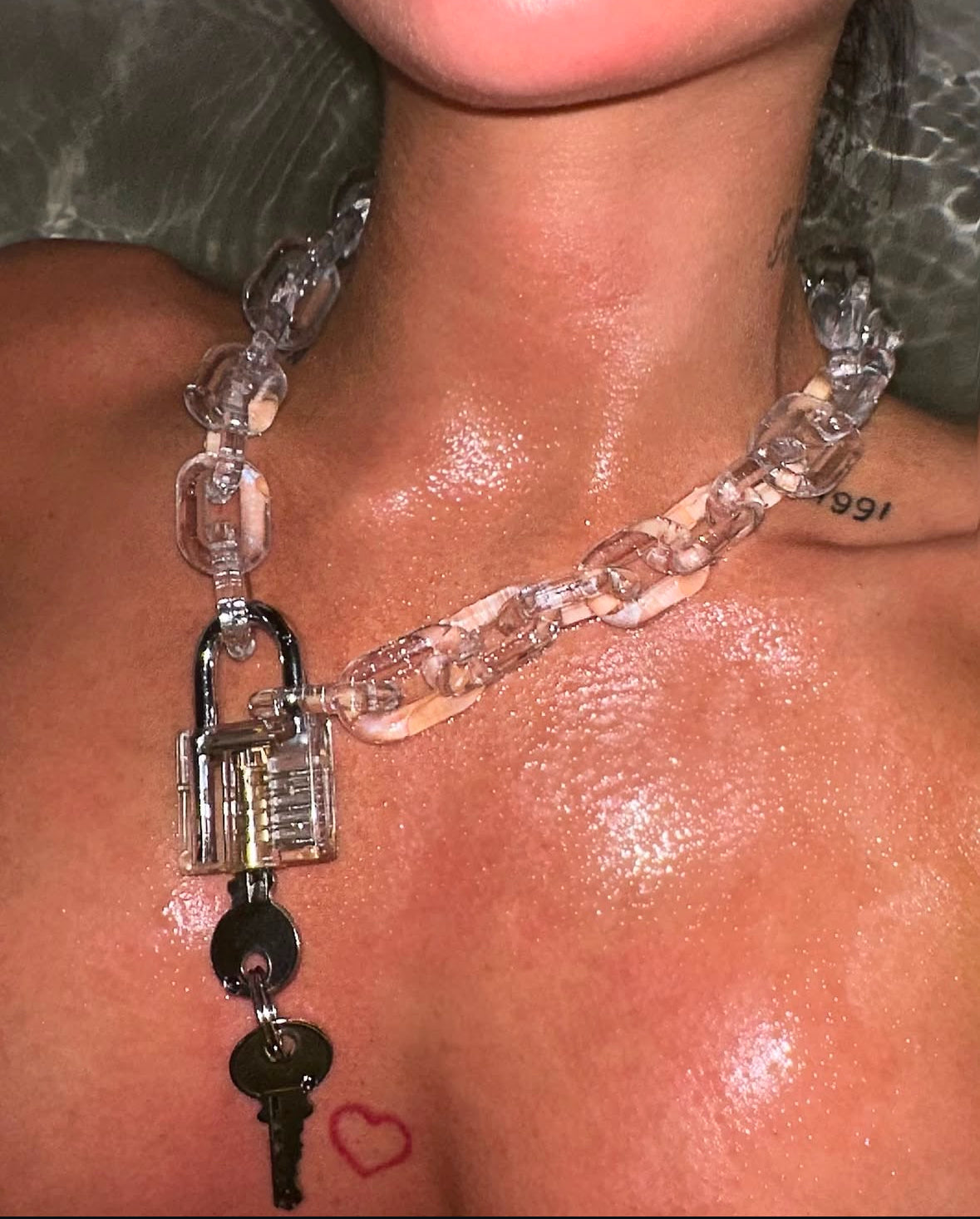 ACRYLIC LOCK NECKLACE