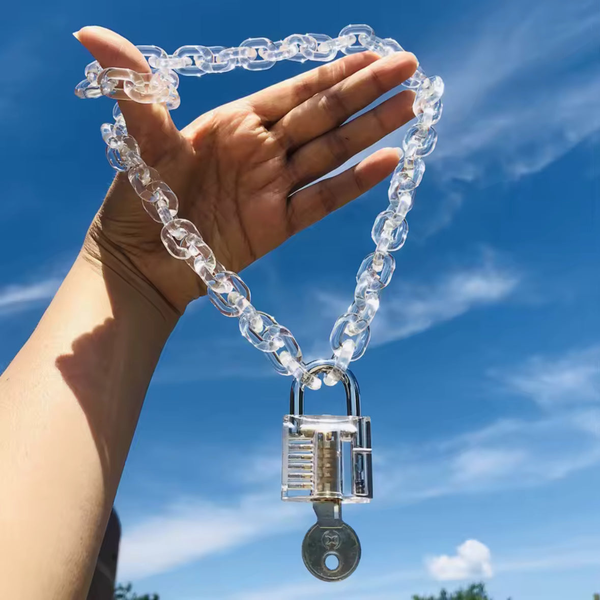 ACRYLIC LOCK NECKLACE