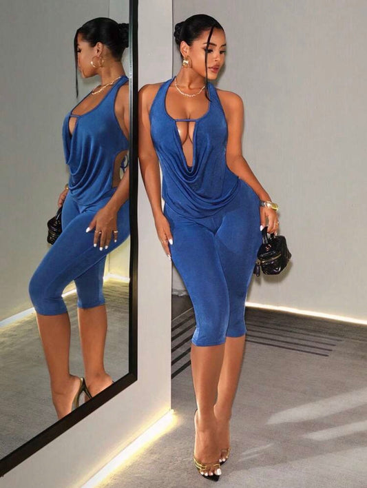 Sapphire Capri Jumpsuit