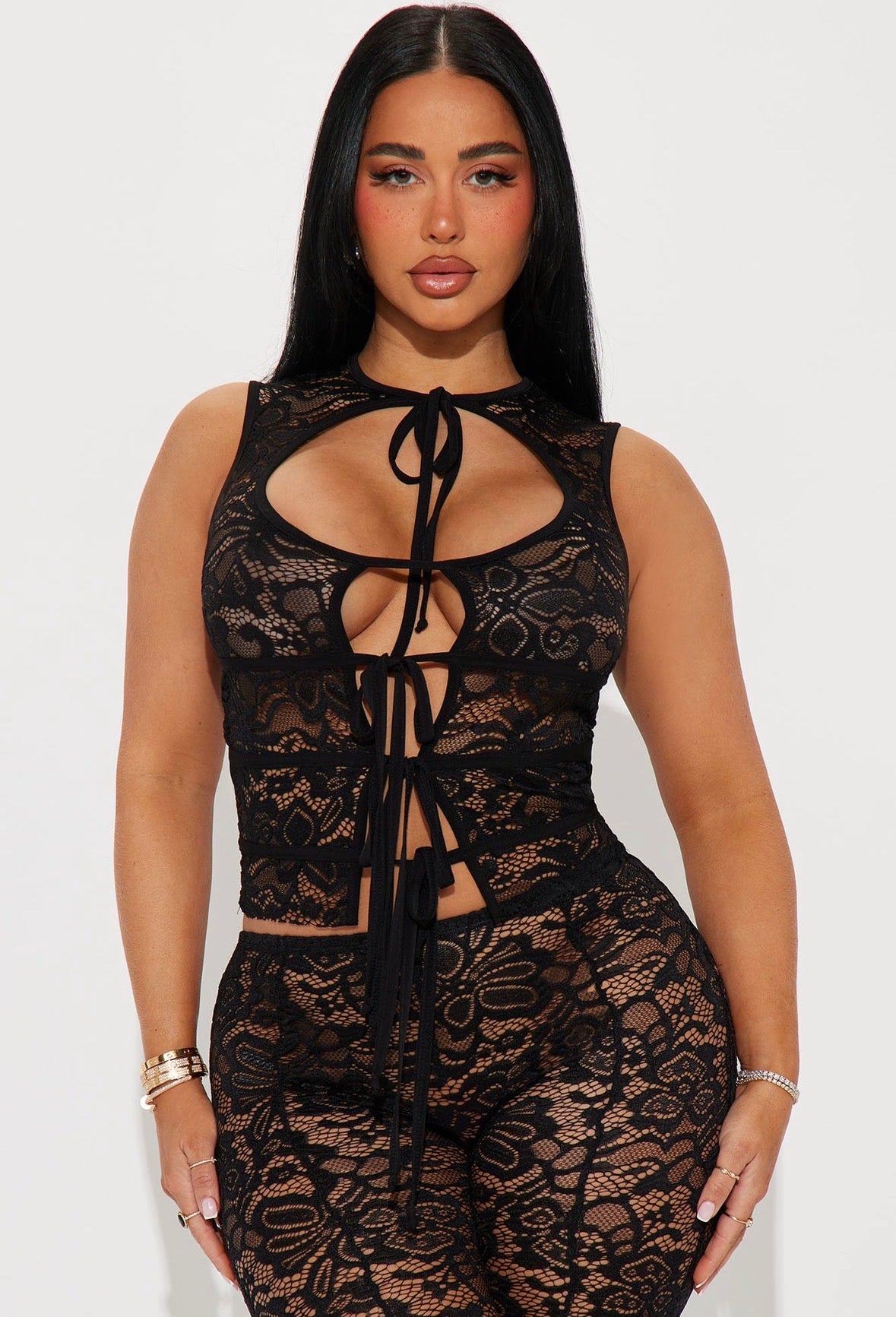 Merlot Lace Capri Set