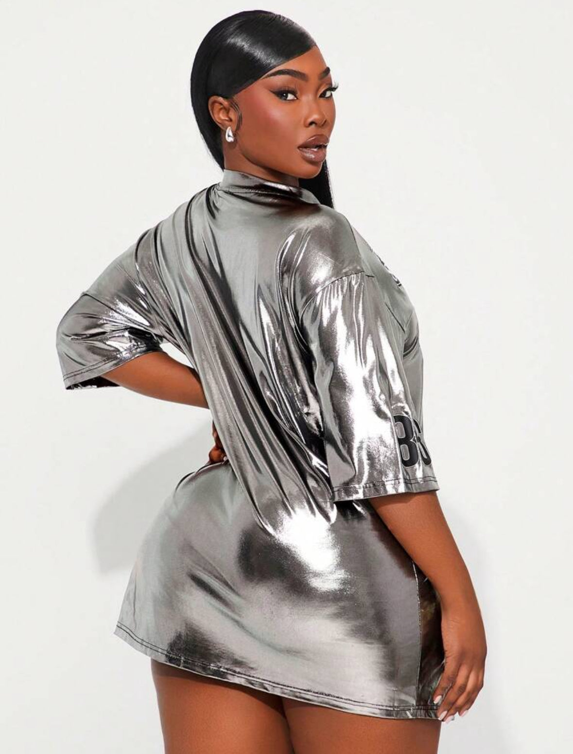 Silver Heat Jersey Dress