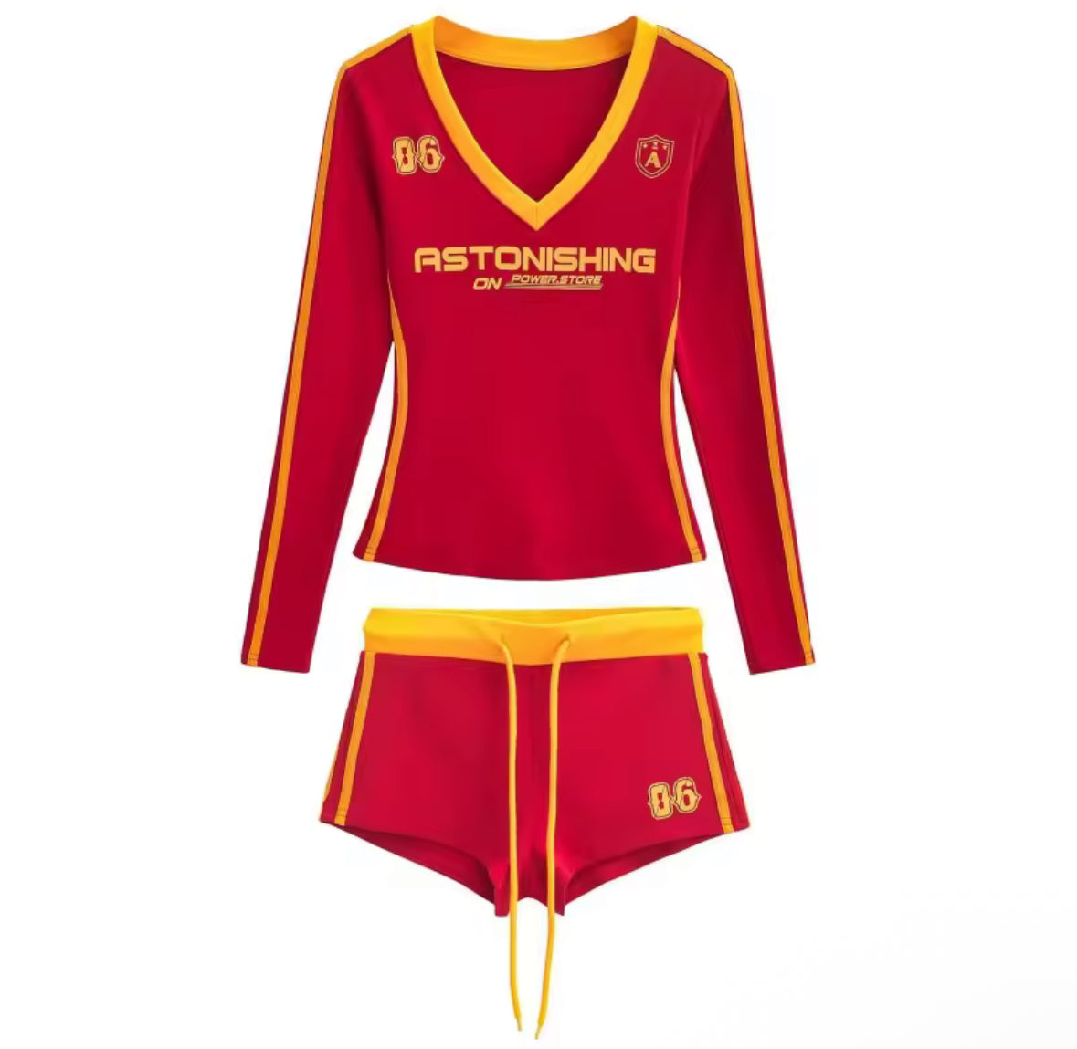 ASTONISH ME VARSITY SHORTS SET