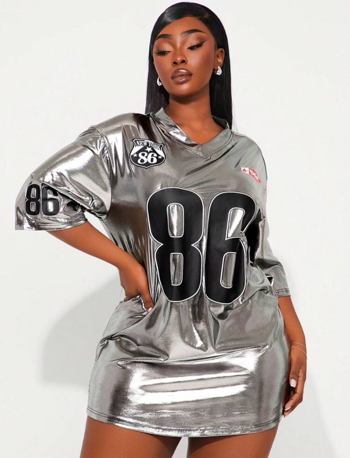 Silver Heat Jersey Dress
