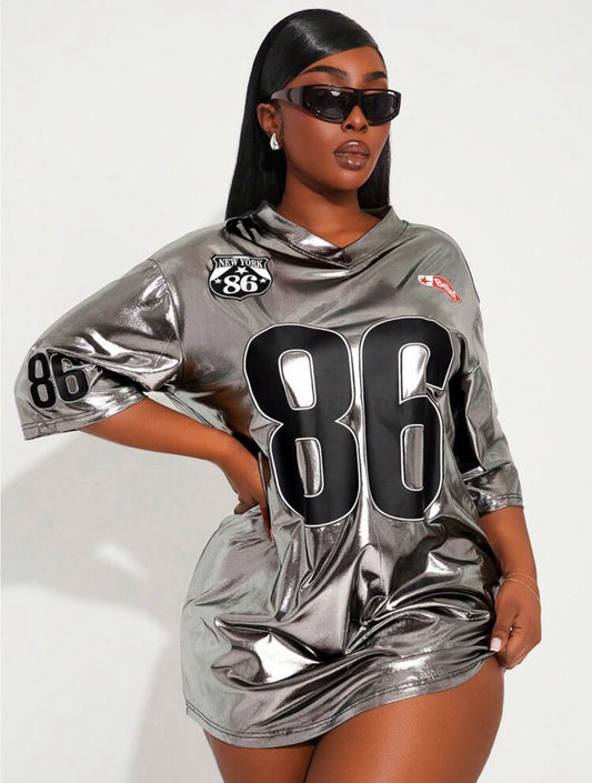 Silver Heat Jersey Dress
