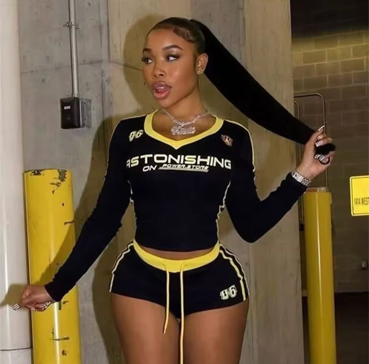ASTONISH ME VARSITY SHORTS SET